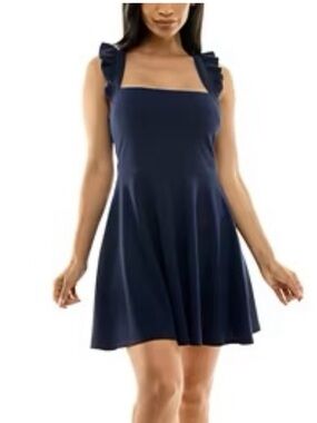 B. Smart Juniors Sleeveless Fit + Flare Dress in Navy